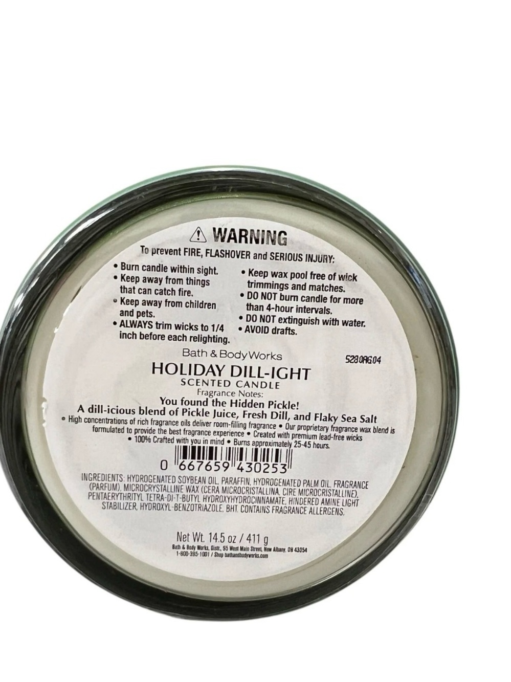 Bath and Body Works Holiday Dill-ight Three Wick Candle - Picture 2 of 2
